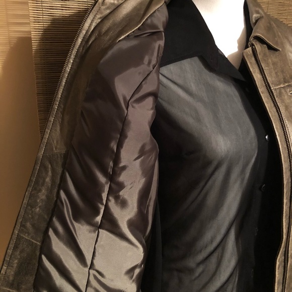 Alfani 100% Leather Petite ZIP Front Jacket. - Picture 5 of 8